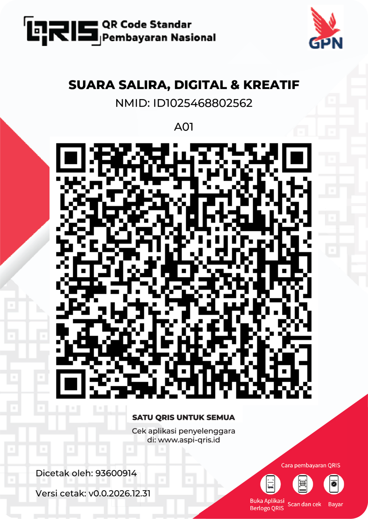QRIS dukungan Salira TV